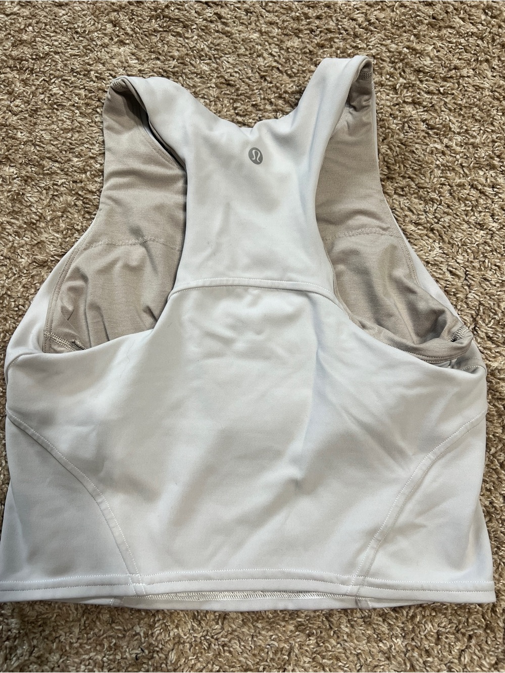 lululemon athletica Light Gray/off white Sculpt Support Sports Bra